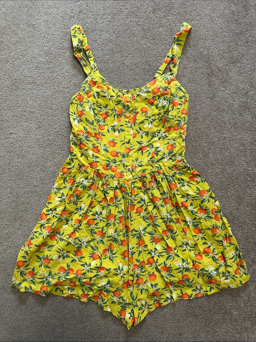 wild fable Yellow Orange-Print Romper
